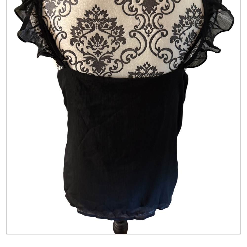 CeCe Black Embellished Sleeveless Camisole - Picture 3 of 4